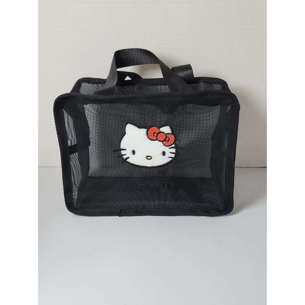 Sanrio Nylon Mesh Makeup Bag Hello Kitty Travel Bag Waterproof Bag